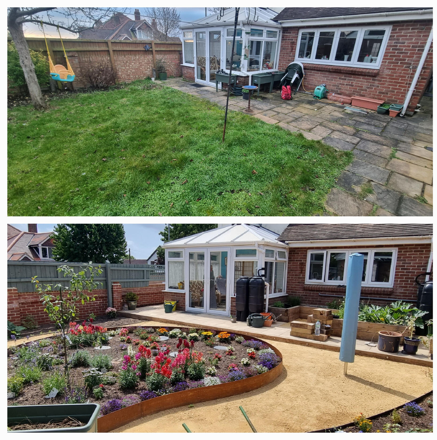 Garden renovation in Portsmouth. Garden design, landscaping, ongoing maintenance completed by MJA Garden Landscaping.